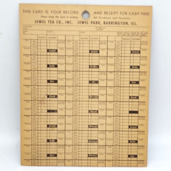 Vintage Jewel Tea Co Receipt Card 1940s Children Horse Foal by Dillon 7.5" x 9.5 - Picture 2 of 3